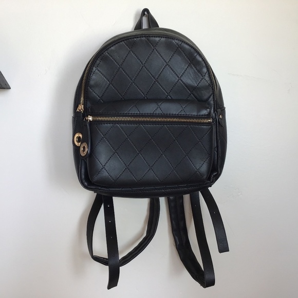 Zara Handbags - 𝅺Zara Black Mini Backpack